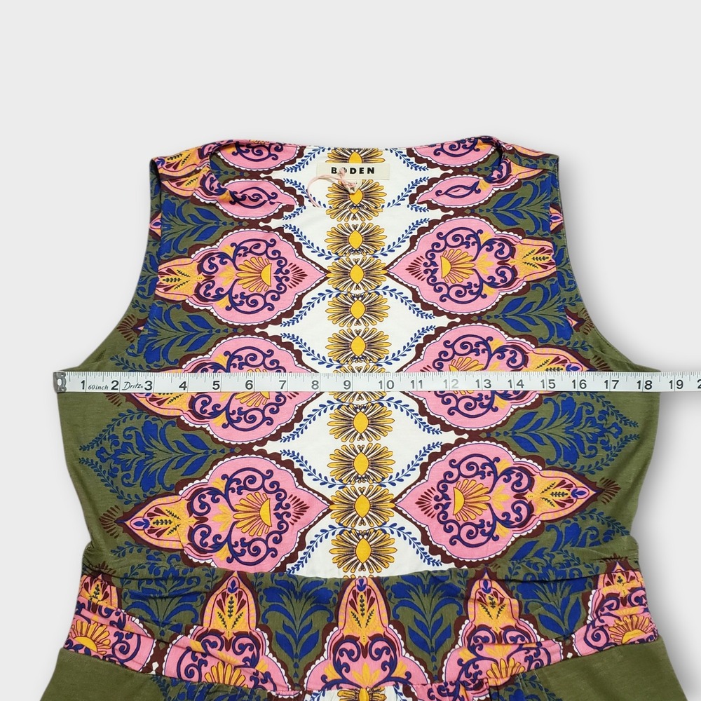 NWT Boden Antonia Maxi Dress Green Multi Oriental Garden Size US 10R - Picture 8 of 10